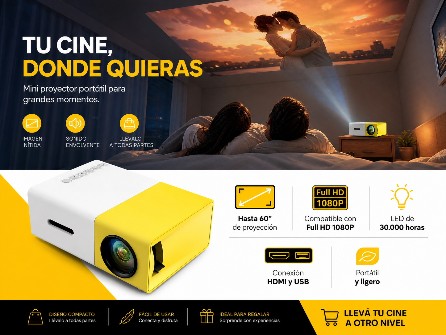 Mini Proyector Portátil